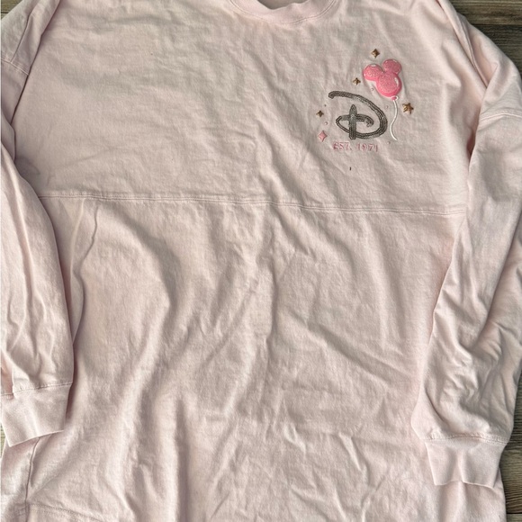 Disney World Pink Long Sleeve Spirit Jersey with Mickey Balloon Design large - Picture 3 of 5